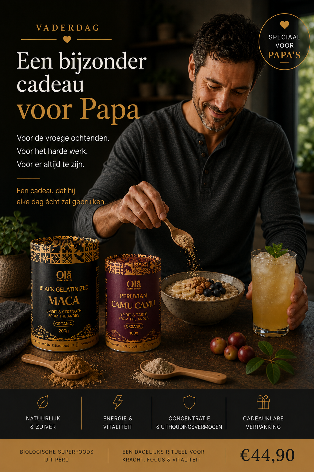 Vaderdagactie – Zwarte Maca & Camu Camu Poeder
