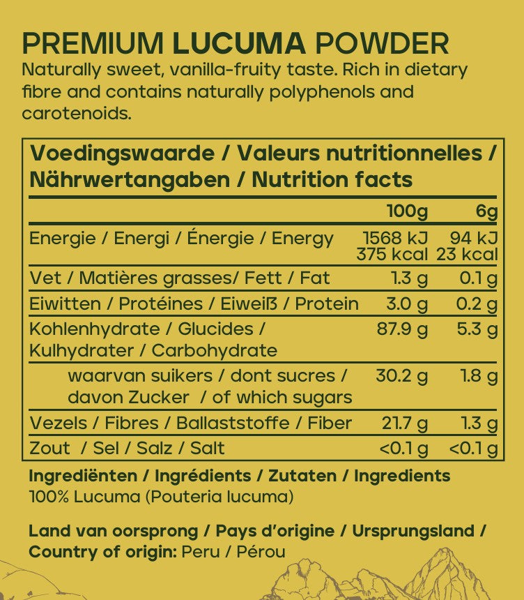 Biologisch Lucuma Poeder uit Peru